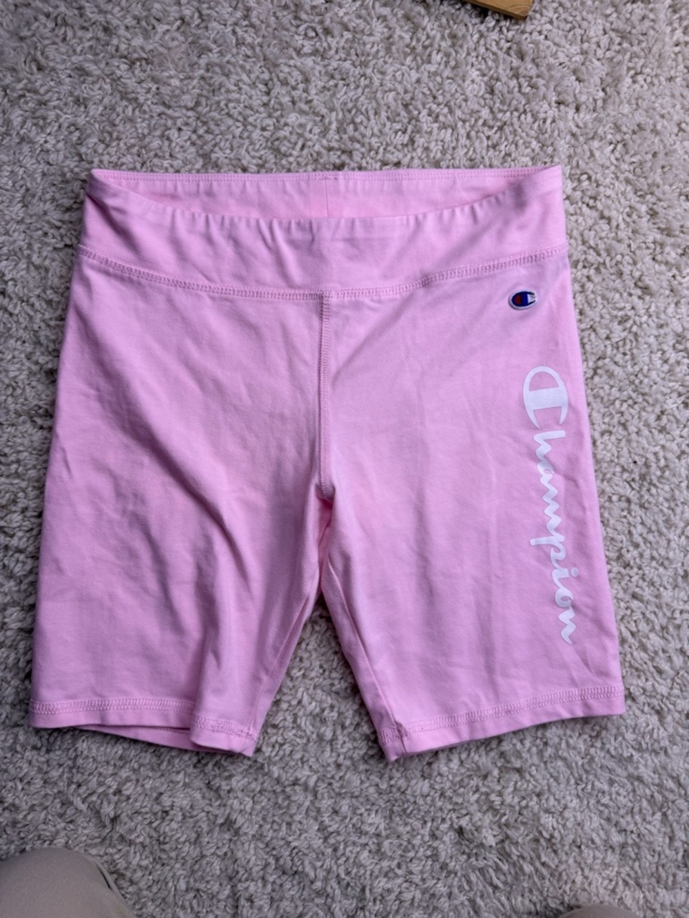 Girls Large Champion Pink Bike Shorts